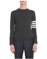 Thom Browne - Bar Crewneck Jumper - Lyst