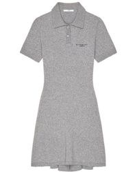 Givenchy - Logo Embroidered Knit Shirt Dress - Lyst