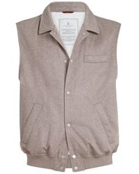 Brunello Cucinelli - Lightweight Cashmere Flannel Vest With Thermore Padding - Lyst