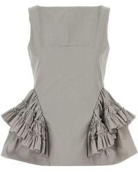 Dries Van Noten - Casey Ruffled Peplum Top - Lyst