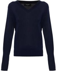 DSquared² - V-Neck Knitted Jumper - Lyst