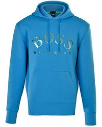BOSS - Logo Hooded Sweater - Lyst