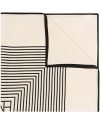 TOTEME - Totême Stripe Printed Square-Shaped Scarf - Lyst