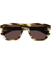 Gucci - Eyewear Panthos Frame Sunglasses - Lyst