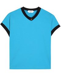 Versace - Vintage Cropped Stretch-Cotton T-Shirt - Lyst