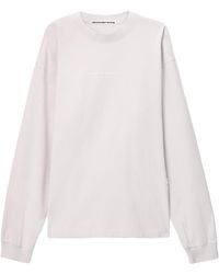 Alexander Wang - Logo-Print Long-Sleeve T-Shirt - Lyst