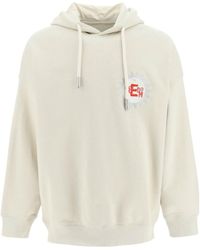 Emporio Armani - Logo Patch Drawstring Hoodie - Lyst