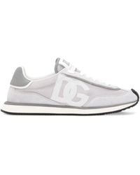 Dolce & Gabbana - Logo Patch Lace-Up Sneakers - Lyst