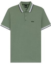 BOSS - Tipped-Collar Polo Shirt - Lyst