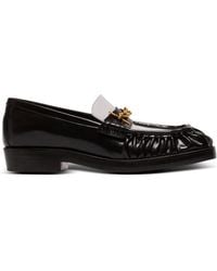 Balmain - Sync Glazed Leather Loafers - Lyst