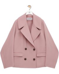 Loewe - Double-Breasted Coat - Lyst