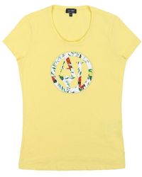 Armani Jeans - Printed T-Shirt With Round Neck - Lyst