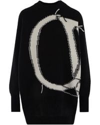 Off-White c/o Virgil Abloh - Logo Intarsia Crewneck Jumper - Lyst