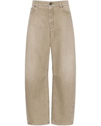 Weekend by Maxmara - Logo-Patch Barrel-Leg Jeans - Lyst