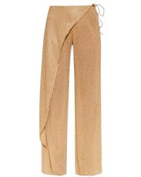 Oséree - Oséree Wrap Lurex Beach Pants - Lyst