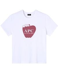 A.P.C. - Graphic-Print Crewneck T-Shirt - Lyst