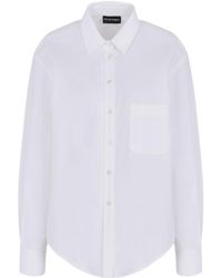 Emporio Armani - Long-Sleeve Cotton Shirt - Lyst