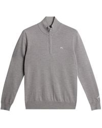 J.Lindeberg - Long Sleeve Logo Knit Sweater - Lyst