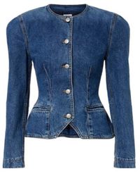 Magda Butrym - Peplum Denim Jacket - Lyst