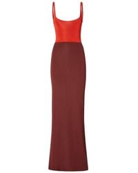 Fendi - Scoop Neckline Long Dress - Lyst