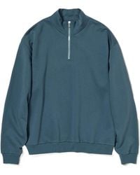 AURALEE - Long-Sleeved Half-Zip Sweatshirt - Lyst