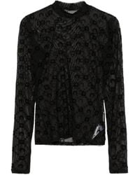 Marine Serre - Monogram Mesh Flock Highneck Top - Lyst
