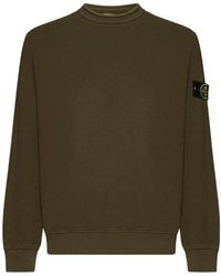 Stone Island - Logo Patch Crewneck Sweatshirt - Lyst