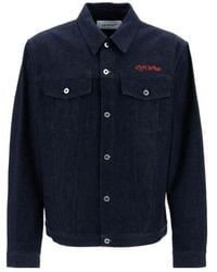 Off-White c/o Virgil Abloh - Denim Shirt Jacket With Button Closure - Lyst