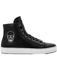 Philipp Plein - Logo Details High-Top Casual Sneakers - Lyst