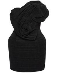 Magda Butrym - Sculptural Mini Dress With Oversized Rosette Detail - Lyst
