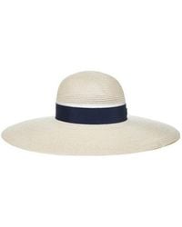 Maison Michel - Logo Plaque Blanche Hat - Lyst