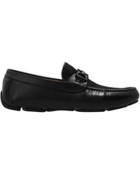 Ferragamo - Ferragamo Gancini Plaque Driver Loafers - Lyst