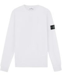 Stone Island - Regular-Fit Crewneck Sweatshirt With Elasticated Cuffs - Lyst