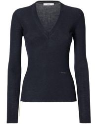 Fendi - Wool Ribbed Sweater - Lyst