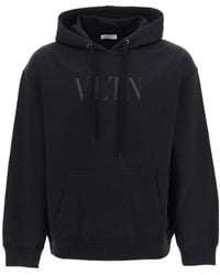 Valentino - Vltn Logo Printed Drawstring Hoodie - Lyst