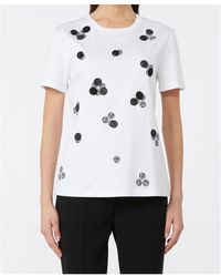 Max Mara - Studio Embellished Crewneck T-Shirt - Lyst