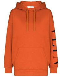 Valentino - Logo-Print Long-Sleeve Hoodie - Lyst