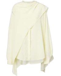 Calvin Klein - Kiki Draped Silk Blouse - Lyst