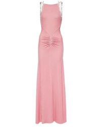 Rabanne - Embellished Ruched Velvet Gown - Lyst