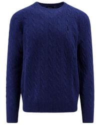 Polo Ralph Lauren - Embroidered Cable-Knit Jumper - Lyst