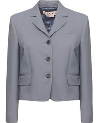 Marni - Single-Breasted Cropped Blazer - Lyst
