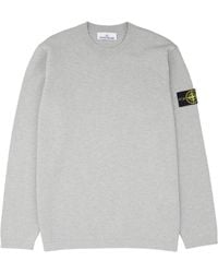 Stone Island - Logo Patch Crewneck Jumper - Lyst