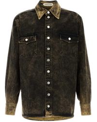 NAMACHEKO - Distressed Button-Up Shirt - Lyst