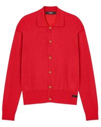 Versace - Collared Button-Up Cardigan - Lyst