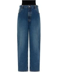 Alaïa - Alaïa High Waist Straight Leg Jeans - Lyst