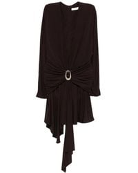 Christopher Esber - Asymmetric Hem Draped Mini Dress - Lyst