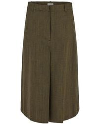 Dries Van Noten - Slit-Detailed Midi Skirt - Lyst