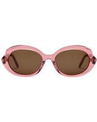 Loewe - Mini Oval Slim Sunglasses - Lyst