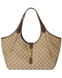 Gucci - Monogrammed Horsebit Detailed Tote Bag - Lyst
