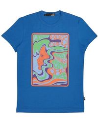 Moschino - Printed T-Shirt With Round Neck - Lyst